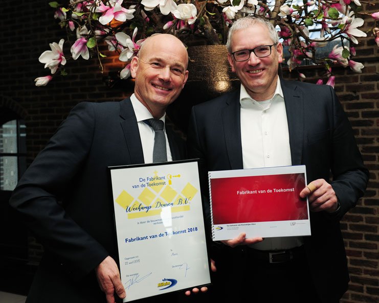 Weekamp Deuren is door de Koninklijke Hibin verkozen tot Fabrikant van de Toekomst! Een 8,9 was de score op de algemene beoordeling. We zijn ontzettend trots op deze titel en willen iedereen bedanken die op ons heeft gestemd! Meer info over de verkiezing: bit.ly/2GgfKvT