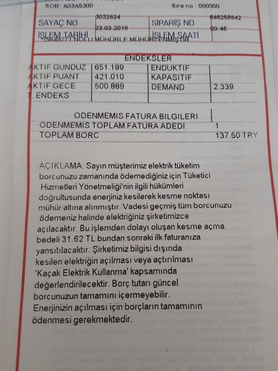 <a href="/ayedasdestek/">Ayedaş Destek</a> @Sabah <a href="/BeratAlbayrak/">Berat Albayrak</a> <a href="/TC_Basbakan/">TC Başbakanlık</a> <a href="/TCEnerji/">T.C. Enerji ve Tabii Kaynaklar Bakanlığı</a> <a href="/tcbestepe/">T.C. Cumhurbaşkanlığı</a> bakanlarim 137 tl icin 2 fatura icin enerjimiz kesiliyor.30 tl acma kapama almak icin bu kış gunu halka zulum ediliyr.16/03 2.fatra son odeme bgn 22/03 yazik bu millete.yardim lutfen.