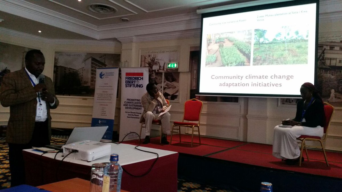 aceeslimited's tweet photo. #pacjaat10 #postCOP23
Specific efforts by County Governments in the Implementation of Climate Change Response Actions. Achievements of Makueni County (By Tom Nguli) and Kitui County (By Dominic Mumbu, Environment director Kitui County) https://t.co/XcCEYSkwK4