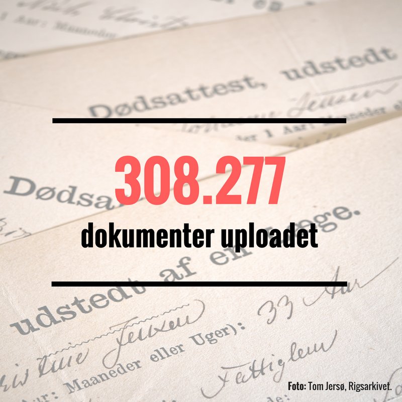 ET VÆLD AF VIDEN. I 2017 har 500 frivillige uploadet intet mindre end 308.277 dødsattester, strafferegistre og jordmoderprotokoller hos @StatensArkiver. Tak til alle de frivillige, som gør vores historie tilgængelig! #kulturarvenshelte #dkkultur