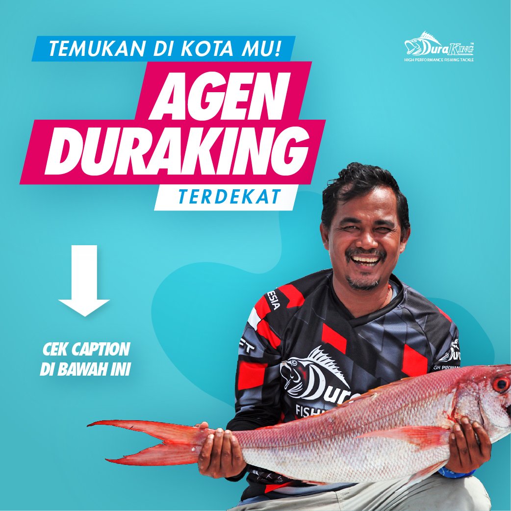 Mau tahu agen Duraking di kota kamu?
Cek langsung di:
instagram.com/duraking/
facebook.com/DuraflexFishin…