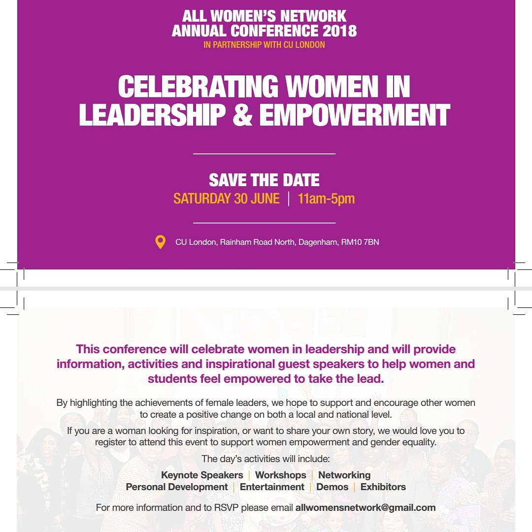 AllWomensNetwo1's tweet photo. #AWNAC18

Annual Women's Conference in partnership with CU LONDON university in B &amp; D
@AllWomensNetwo1
@MOMS_LDN @FuturemcComm @lbbdcouncil @LondonCU @everyone_org @bdsomaliwomen @BarkingEC @CllrAshraf @BanDTogetherUK @niaHWC @Cr3ativeWellnes @bMoneywize  @BDPost @BD_CVS https://t.co/oJeQtB6B8V