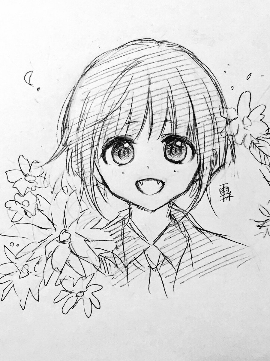 くまがい杏子 17巻8月26日 都を描いてたらちょっと混乱してくる 顔のつくりが霖と似てるから 都描いたあとにためしに霖に変身させてみた 笑