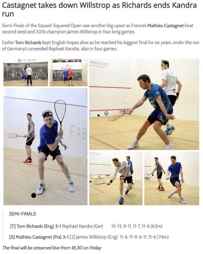 Media Tweets by Squash Squared Open Pro Squash Tournament 35,000