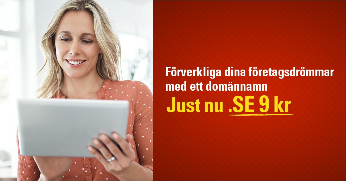 loopia's tweet photo. Sista chansen: .SE-domäner för endast 9 kr/st 💫 Erbjudandet gäller fram till midnatt på https://t.co/9cx5LAZCkN #loopia https://t.co/12dQu2L344