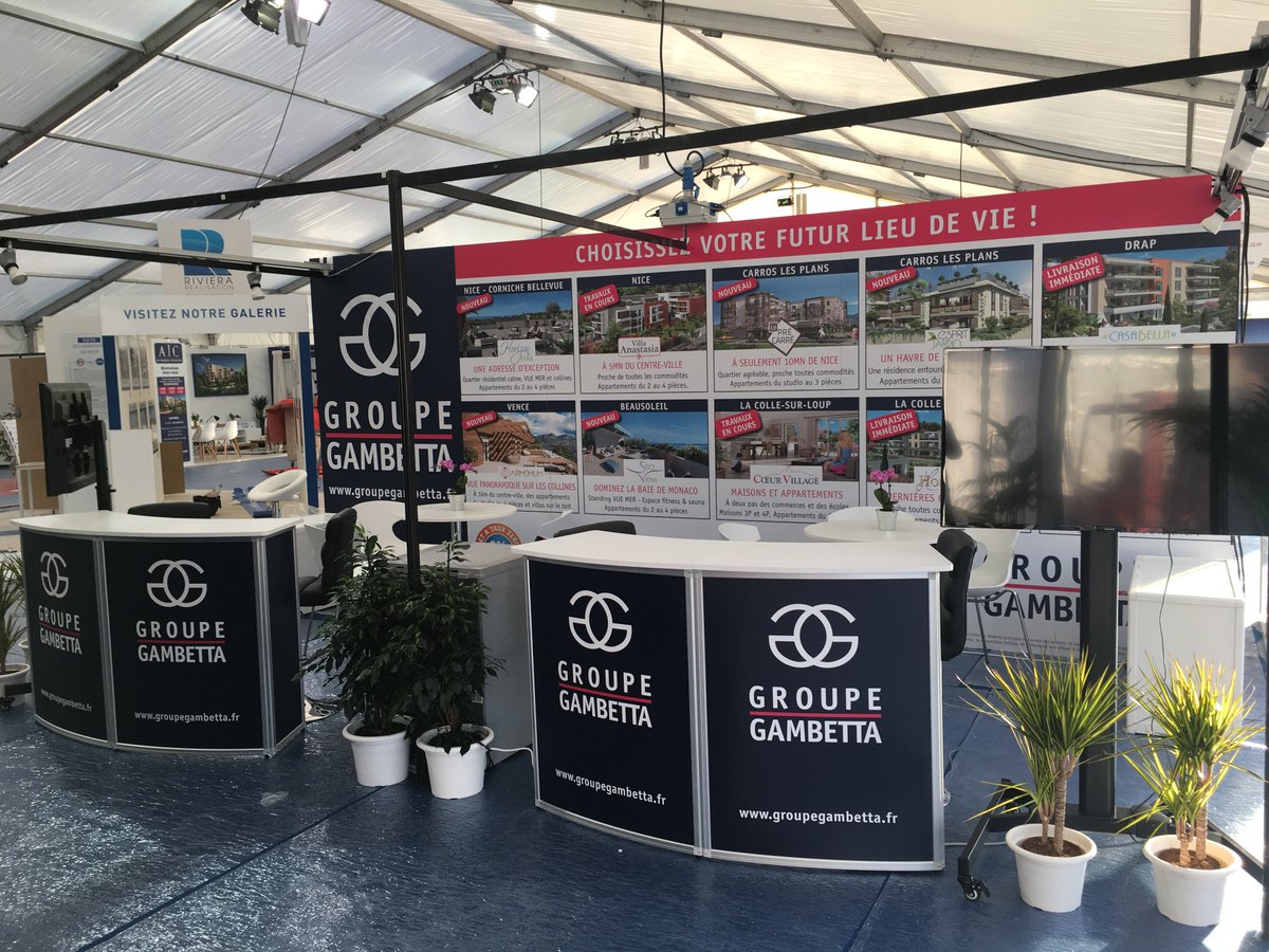 GroupeGambetta's tweet photo. Nos équipes sont en place, rendez-vous Stand 12 😀👍 #SalonImmobilierNiceMatin cc @NiceMatinPub @VilledeNice #immobilier https://t.co/SVEzDz6M9e