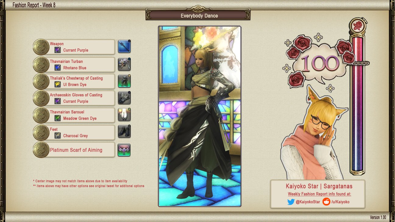 Kaiyoko 💫 on X: “Fashion Report Week 8 #ffxiv 100pts https://t.co
