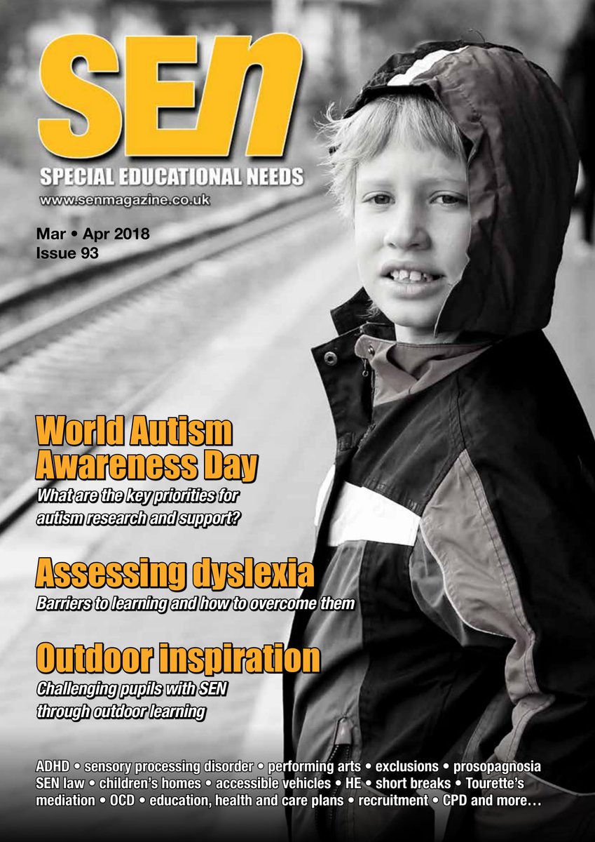 World Autism Awareness day is getting closer and <a href="/SENMAGAZINE/">SEN Magazine</a> look into the key issues and priorities for research into the matter. Find out more about the latest SEN news by grabbing your free trial copy of SEN Magazine at #Naidex44 #WeAreAble bit.ly/2DE3gcb