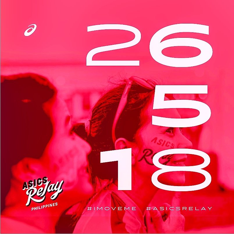 therunnerrocky's tweet image. Join me at Manila’s first night relay race, ASICS Relay Philippines on 26 May 2018! Early bird rates are now on till 4 Apr. Gather your Team of 4 and register now at asics.com/asics-relay! #ASICSRelay #IMovePhilippines