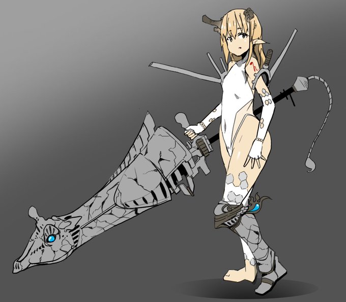 23時間遅れ。

【角  巨大武器 アシンメトリー】のキャラクター
#キャラデザ版深夜の合同お題合宿 