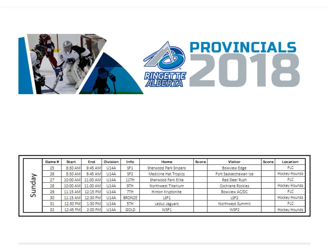 u14AProv2018's tweet photo. This is the biggest day of our season! The 4 best teams in Alberta U14A... it's been an amazing tournament! Retweet and come check it out! @CHATTVNews @tedclugston @CHAT945 @MedicineHatNews @CHATTV_LMurray @ringettealberta @cjcyfm @my96fm https://t.co/wS9PM9ZGq9