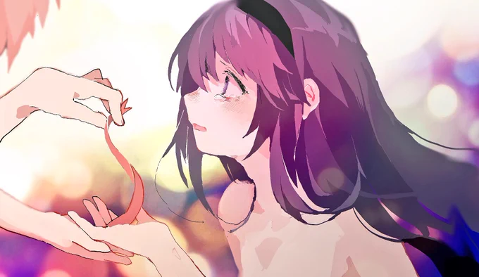 「リボン」
#まどマギ版真剣深夜の創作60分一本勝負 