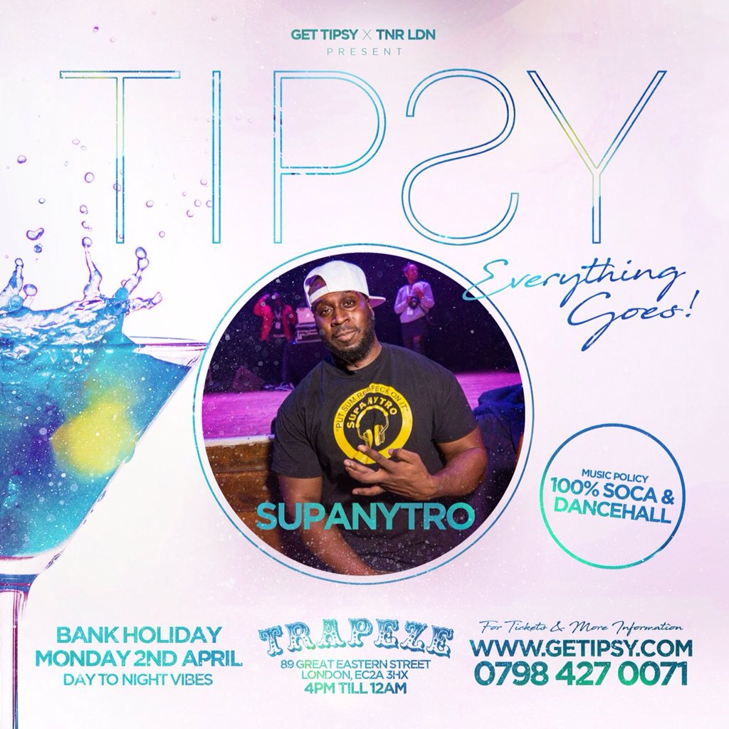 GirlsAndRum's tweet photo. Four Dj’s have been released for #Tipsy now 👀 

A couple more to go 🙇🏾‍🤔

Tickets are available 🎟: https://t.co/iq0LIQoMoZ 

#Tipsy #GetTipsy 🍹

The best in Soca and Dancehall 👏🏾 https://t.co/mmp2XRd4PZ