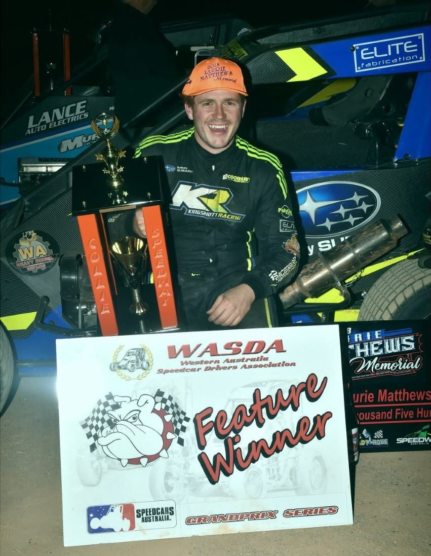 SpikeChassis's tweet photo. He’s on fire this year, congrats to @KingshottRacing driver Dayne Kingshott and the entire Kingshott crew! Dayne picked up the W at the Collier Speedway in the 30th Running of the Laurie Matthews Memorial! #WinInASpike https://t.co/SsloppEn3w