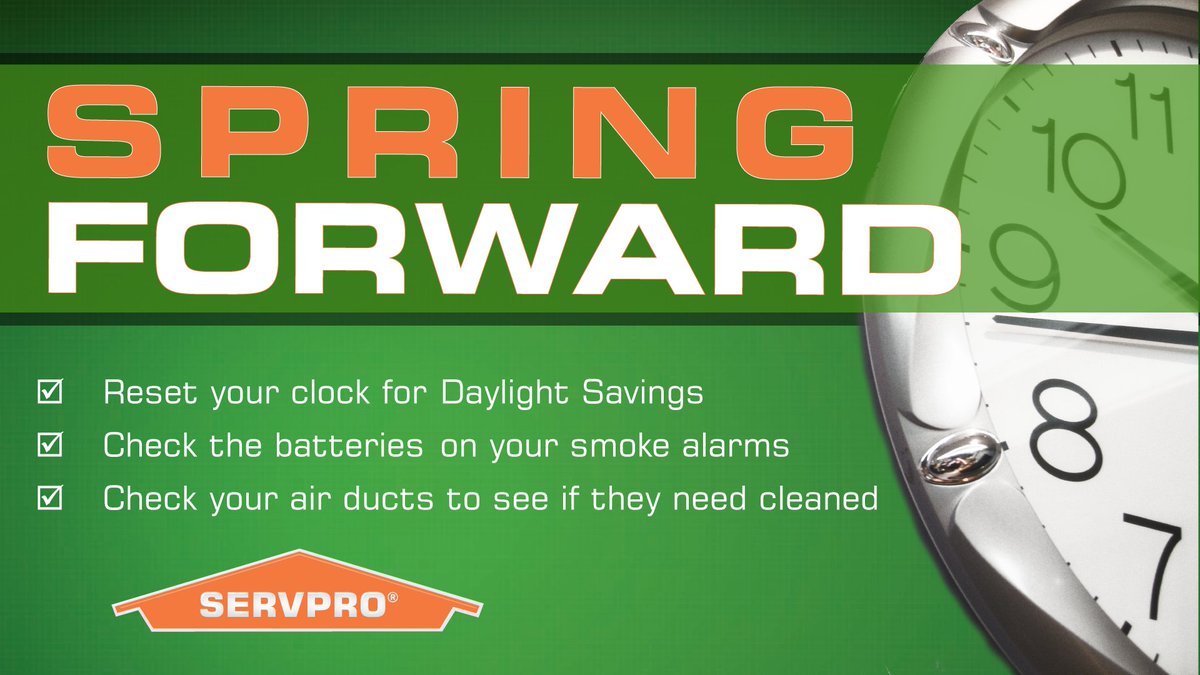 ServProOC's tweet image. As we #SpringForward this weekend, it’s a great time to make sure everything around your home is in working order.