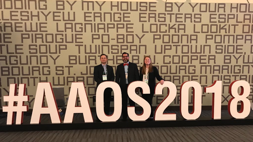 Great meeting! #AAOS2018