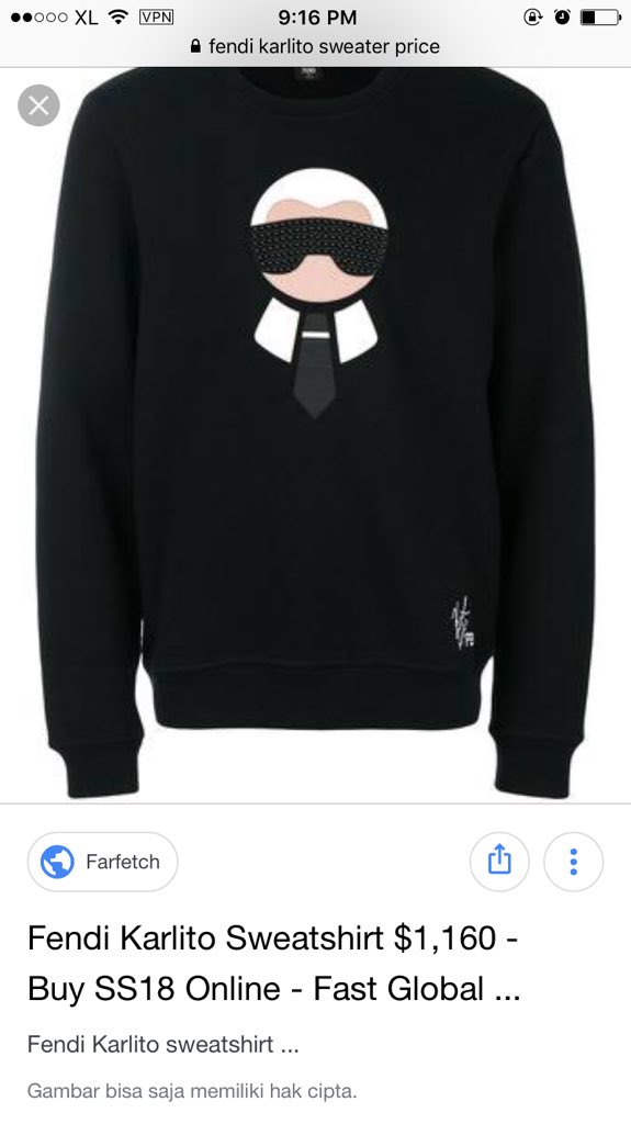 fendi karlito sweatshirt