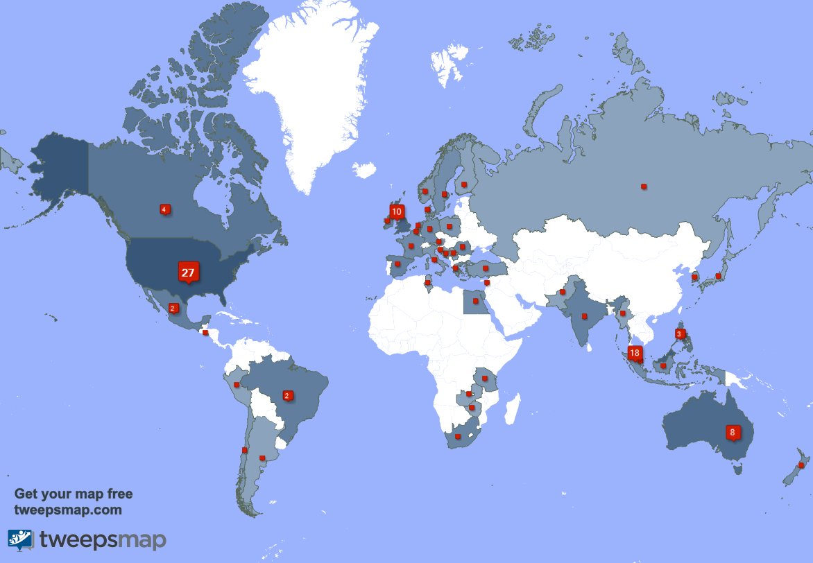 malaychonce's tweet photo. My followers live in 47 countries: USA(27%), Malaysia(18%)... https://t.co/6qaXmwz8Xj Get your free map! https://t.co/r1htLkRYHn