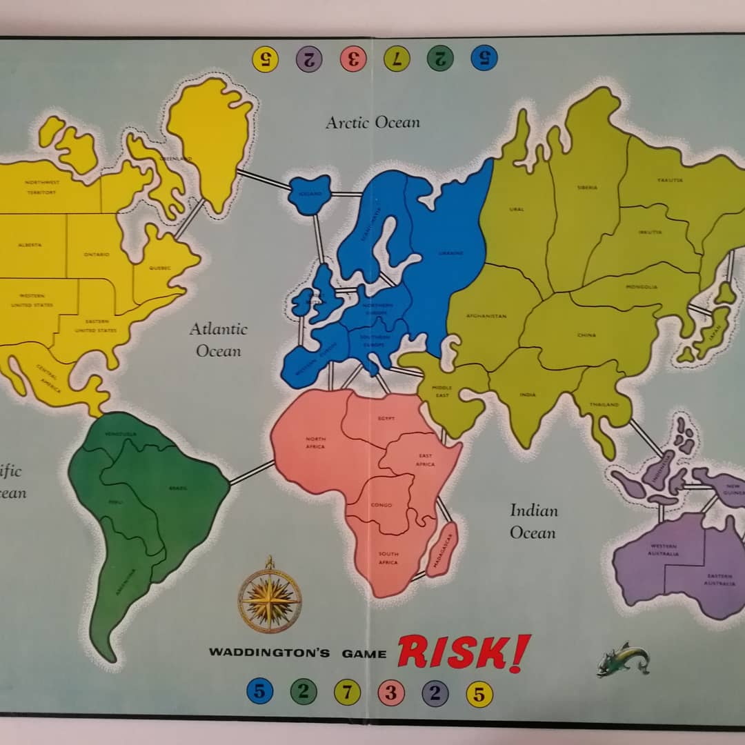 Wilb73's tweet photo. 1960 release of the board game risk! #risk #BoardGames https://t.co/U2O6NV7HqG