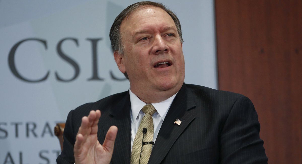 politico's tweet photo. Pompeo says America is ‘safe’ from Russia https://t.co/suFxlUaUEk https://t.co/mwuQSXEuQs