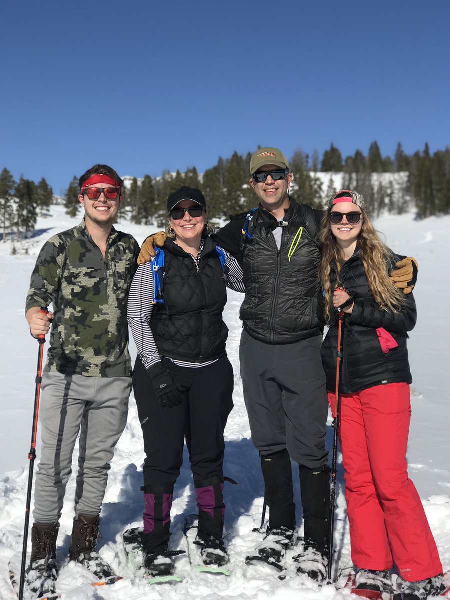 jhbozemanhealth's tweet photo. Amazing snowshoe adventure in the ‘Park’ with Michelle, my son Brad, and daughter Brooklyn. Always fun to keep up with 20 year old kids! #OutdoorHealthyLife https://t.co/4F5aE3MBmW