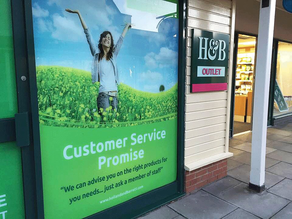 CopyGB's tweet photo. Good copywriters will help you avoid embarrassing mistakes. A couple of months ago, we went shopping in Lancashire. Can you spot what is wrong with this poster in the window of Holland &amp; Barrett in Fleetwood? #marketingtips #advertisement https://t.co/VYdJuLmbaK