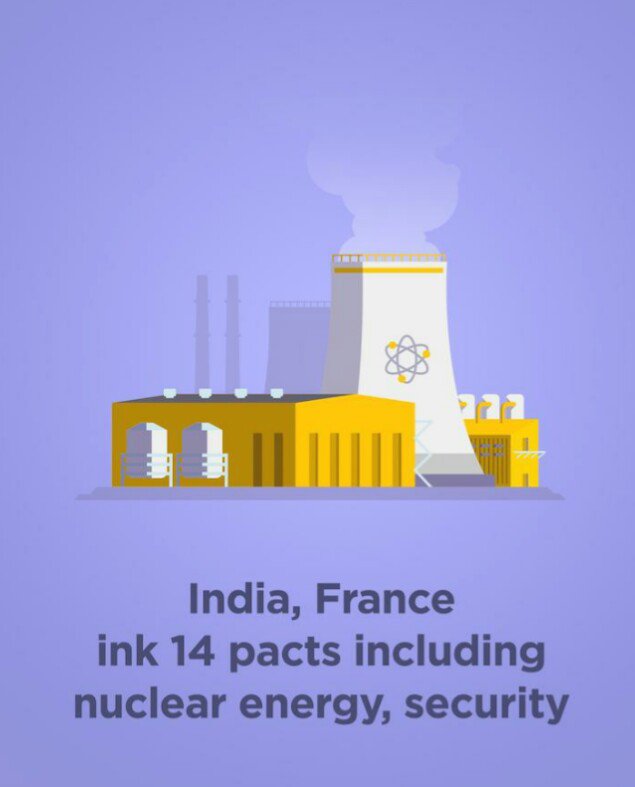 itsUrbanPoint's tweet photo. India, France ink 14 pacts including nuclear energy, security. https://t.co/YOyzi9nHvC