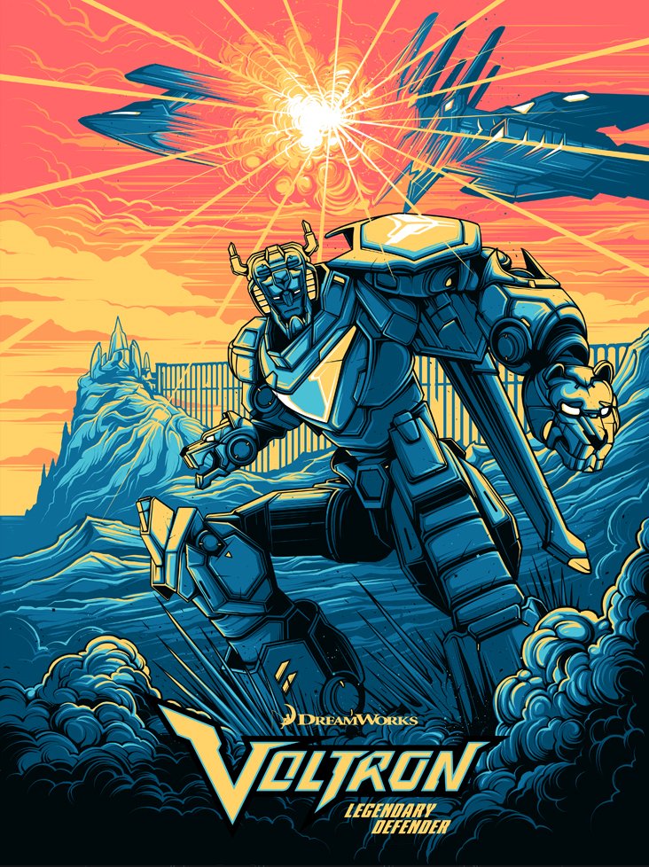 _ockto_'s tweet photo. DreamWorks Voltron Legendary Defender is a stunning animated series with lot of humor. LOOK AT this poster created by @Danmumforddraws I love it ! #VoltronLegendaryDefender #Voltron #VoltronLove #Netflix https://t.co/N1Ke8DpQzy