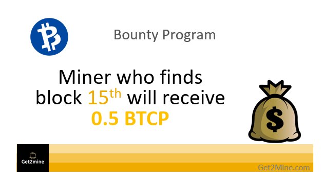 Get2Mine's tweet photo. Bounty Hunter program! 0.5 BTCP to miner who finds block 15th on our pool! Join us to spread the hash, make $BTCP truly decentralized!
0 Fee mining until May 1st, 2018!
#Equihash #BTCP #Bitcoin #BitcoinPrivate #GPUMining #MiningPool #ZCL #Get2Mine #0Fee #Bounty https://t.co/DXCJ3Jj0KO