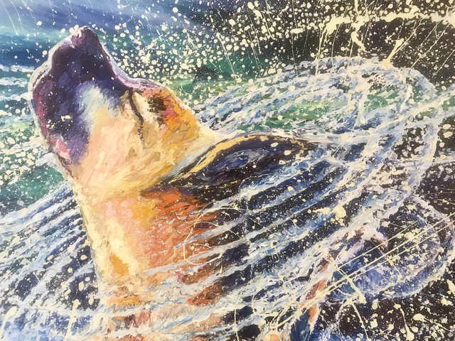 DavidAhernArt's tweet photo. I love to capture movement. #splash #splashart #spray #water #dog #dogshake #shakingdog #shakindog #waterspray #art #painting #newforest #artist #oilpaint #newforestartist #newforestart #hampshireart #hampshireartist https://t.co/tSQRZgY6Vd