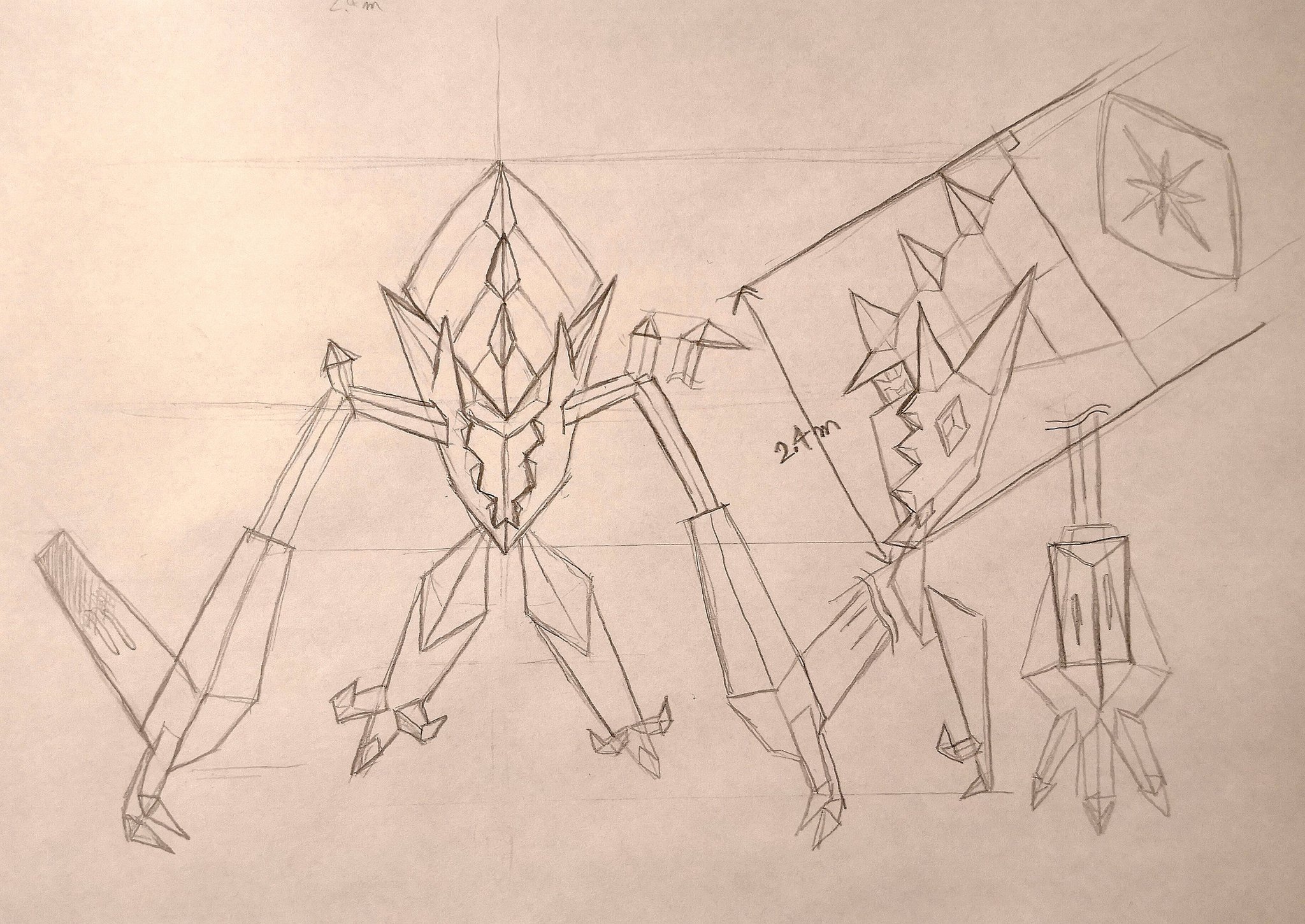 たかさおじさん 通常ネクロズマのたかさ 首の断面を垂直に立てて 角の先端から胴体先端までで2 4mでした 根拠として 日食月食ネクロズマパーツから 元のネクロズマを逆算 ポケモン図鑑では足なしタイプ イシツブテなど に分類されているので脚は含め