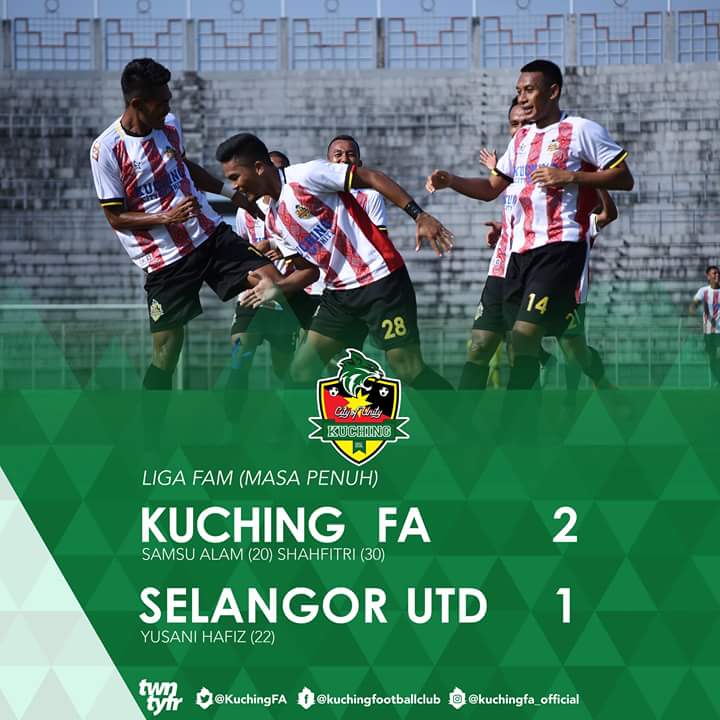 OfficialKCFC's tweet photo. Tamat perlawanan. Kita perolehi kemenangan kedua.
#cityofunity
#kuchingfa
#delicioushead https://t.co/Mz38yz9aZK
