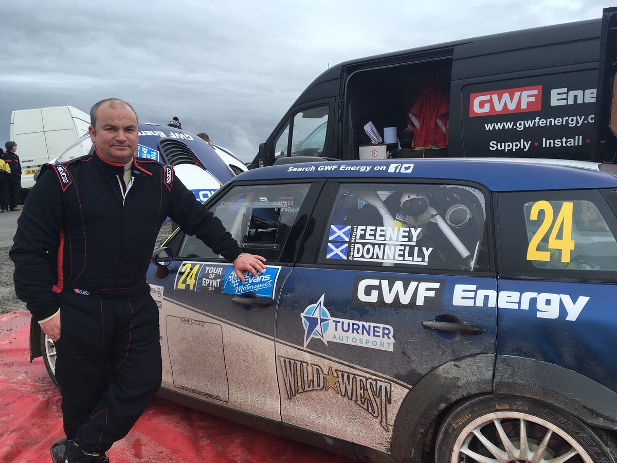 Bad luck for Nigel Feeney, who has returned his Mini WRC with clutch problems. Damian Cole &amp; Melvyn Evans tied for the Tour of Epynt lead after SS2.