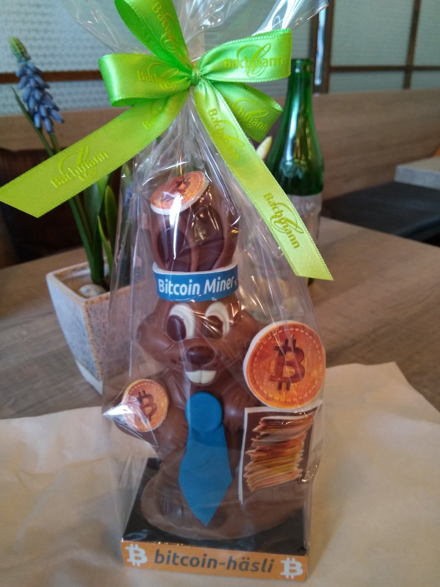 wmougayar's tweet photo. Only in Zug... The Easter Bunny is also a Bitcoin Miner! https://t.co/qhn97DSDQh