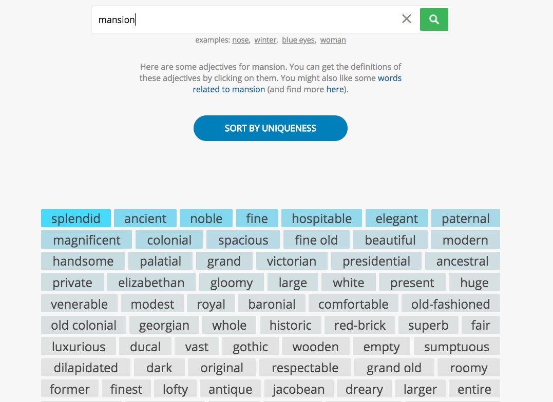 MrBoothY6's tweet image. How have I never come across describingwords.io until today? Type in word you want described and get massive word bank of adjectives. Click the adjectives to see dictionary definitions. This could be a massive timesaver for pupil generated word banks and for vocab work!