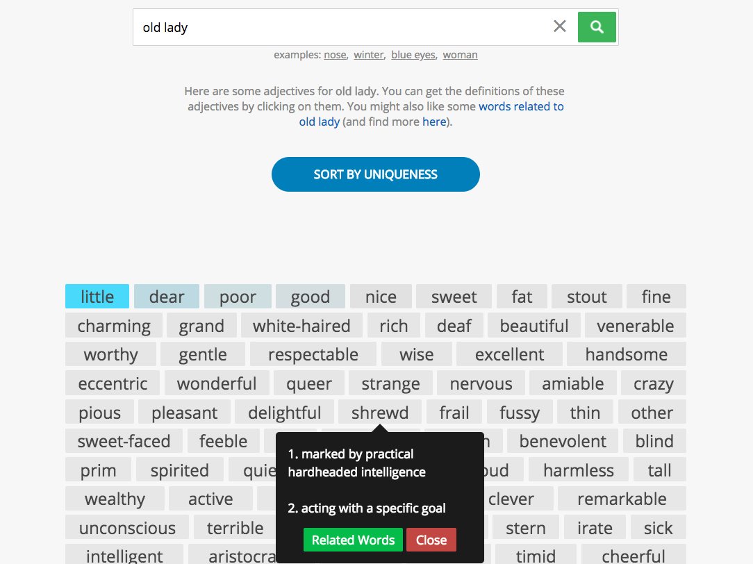 MrBoothY6's tweet image. How have I never come across describingwords.io until today? Type in word you want described and get massive word bank of adjectives. Click the adjectives to see dictionary definitions. This could be a massive timesaver for pupil generated word banks and for vocab work!