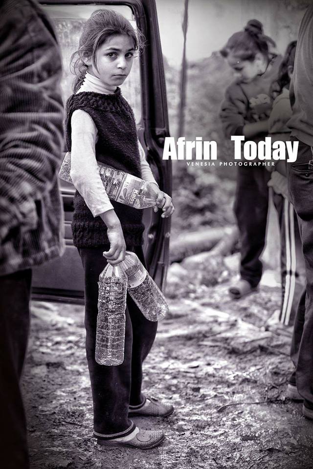 AzadiRojava's tweet photo. There is no more water in Efrîn. This is what NATO Turk army &amp; their jihadis did to 1 million people. Destroy all water services. They targeted those 2 deprive the people from water. #TurkishWarCrimes with complicity of UN/US/EU/NATO as ALL look away from their ally's WarCrimes https://t.co/kSiIeiEUwr