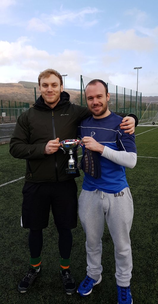 A few of the boys with the trophy after yesterday's games. A great start to life as Tydfil Trojans #welshbowl2018