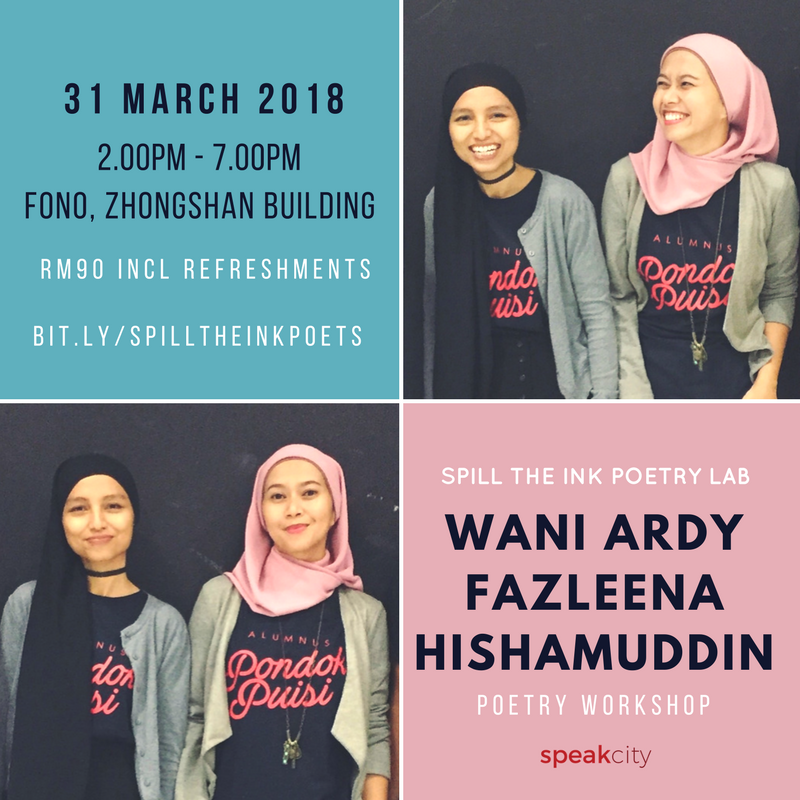 waniardy's tweet photo. Marching in March with a gig &amp; a workshop. Will be performing with my band #muzikWIDYA at @intunnation TTDI &amp; teaching poetry with @fazleenaH at Fono KL.

#pondokpuisi workshop registration:
https://t.co/B01TEZrkKs

#spilltheink
#ifwallscouldtalkkl
#jackit 
#lepakhard 
#waniardy https://t.co/UfHmZoVoJn