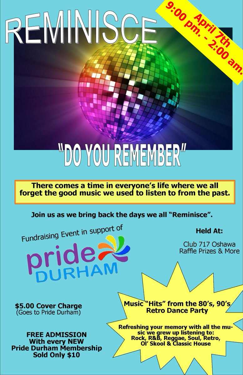 "Reminisce" is our can't-miss dance and fundraiser event, held at the wonderful <a href="/Club717/">Club 717</a> on April 7th! Come join us