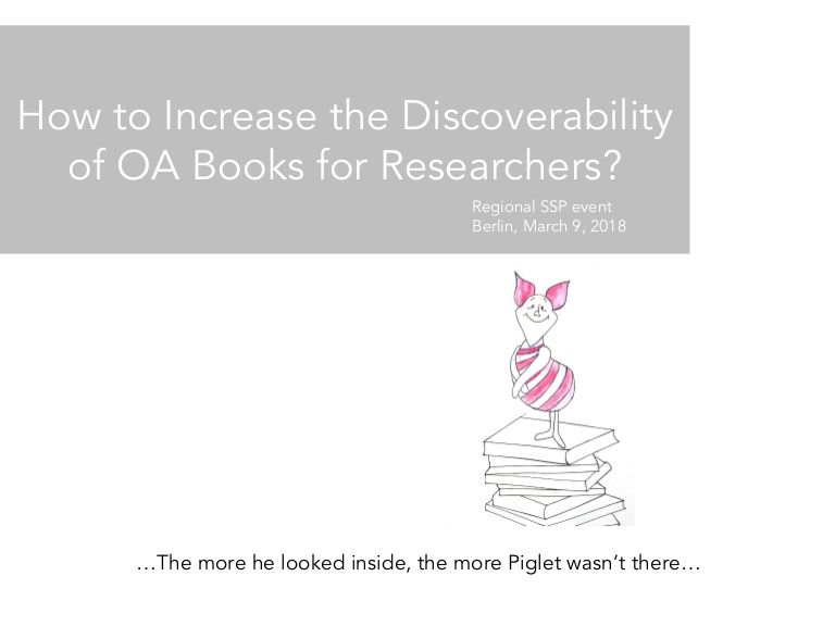 Check out the insights presentation on how to increase discoveraility of OA content!
#openaccess #scholarlycontent #libraries #DigitalTransformation #digitality #publishing #author  buff.ly/2tzaTkl