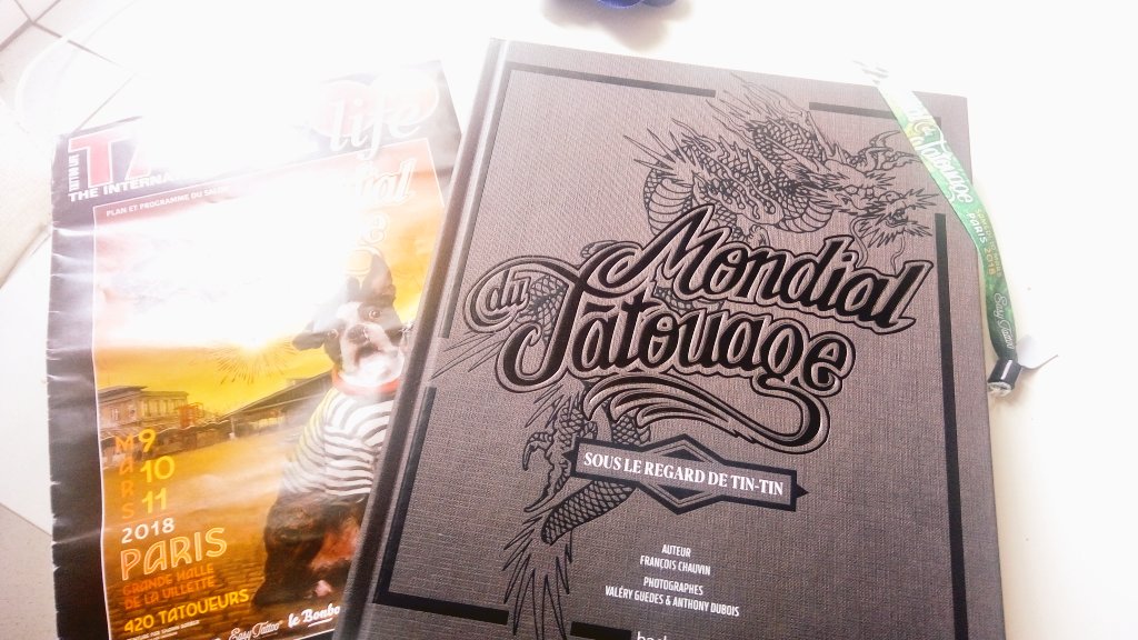 Merci @SimonMageau pour cette journée au #mondialdutatouage !! 😎😎 maintenant il est temps de préparer les futurs tattoos..