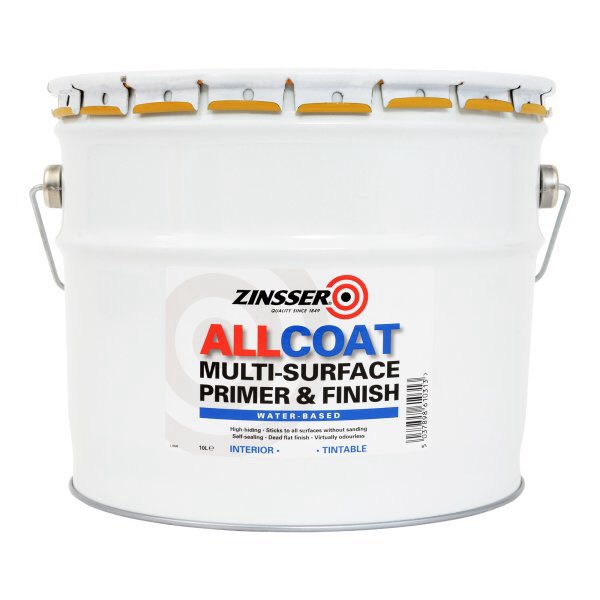 <a href="/ZinsserUK/">Zinsser UK</a> #Allcoat interior. Ideally suited for airless spraying, dries to a flat finish, available in a wide range of colours, primes, seals &amp; finishes all in 1.