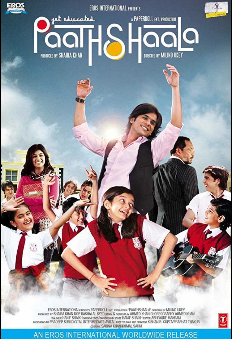 PaperdollEnt's tweet photo. #Throwback to #PaathShaala
Story, Screenplay, Choreograped by @khan_ahmedasas 
Directed by @milind.Ukey
Starring #NanaPatekar @shahidkapoor @Ayeshatakia 
Produced by @khan_ahmedasas @shairaahmedkhan #PaperdollEntertainment 
#8YearsOfPaathshaala #throwback https://t.co/ZrYjqUBvfO