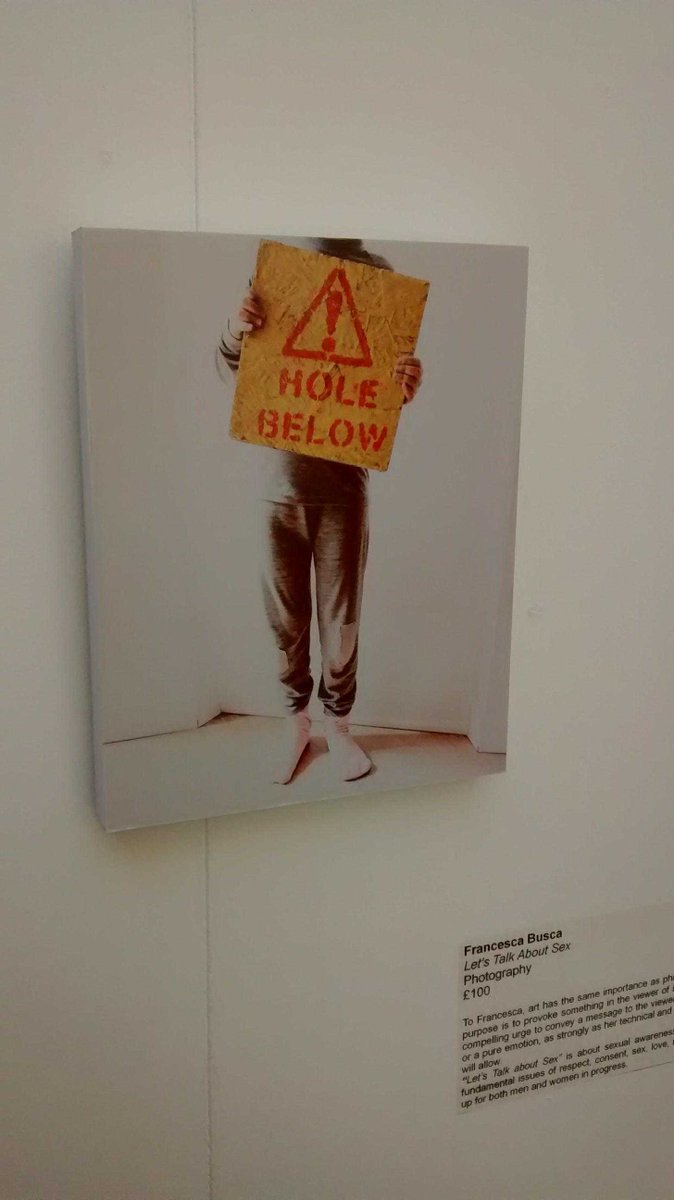 AIRArtGallery's tweet photo. Congratulations to our second Highly Commended winner Francesca Busca for her piece 'Hole Below'
#highlycommended #winner #francescabusca #holebelow #photography #mixedmedia #sign #statement #gender #AIRGallery #art #gallery #exhibition #award https://t.co/oIhtre3iKZ