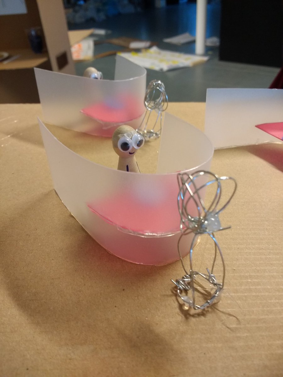 design_kendall's tweet photo. We have the cutest #prototypes, Students have a meal with family at home, virtually #GSJDundee #GSJam https://t.co/R05kQOGUjj