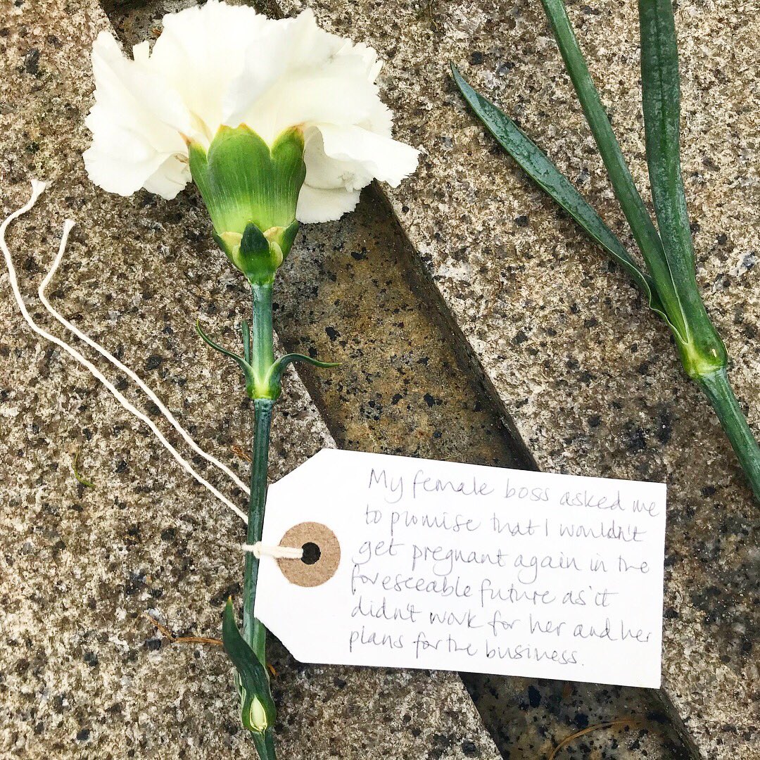 Head to Potters Fields Park today to see a beautiful display of 54k white carnations representing 54k women in the UKwho lose their jobs each year due to maternity discrimination #motherlondon #maternityaction #mothersday #pottersfieldspark