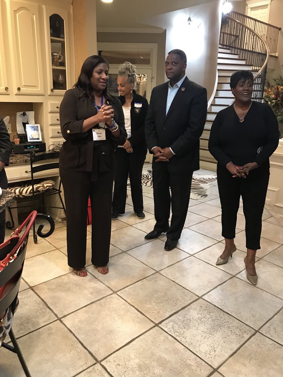 fmh_esq's tweet photo. @NAWJ District 6 Conference Welcome Reception hosted by Attorney Jacqueline Scott. District 6 Director, Judge Sheva M. Sims of Shreveport City Court, Judge K. Stewart &amp; Judge Pammela Lattier and Atty Felicia Hamilton @feliciasings (Scholarship Chair) pictured w/ Judge Joy Lobrano https://t.co/QDQemfHJLs