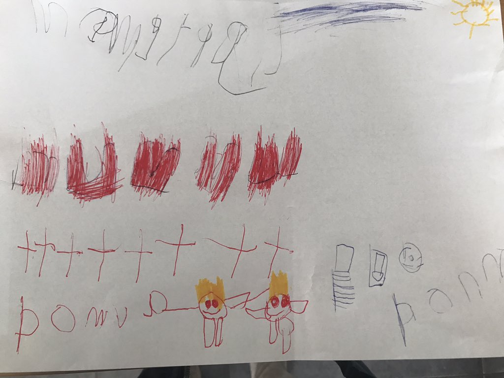 jo_jojames's tweet photo. Poppy's Mother's Day card for her Aunty Donna ❤️ "This is me and you at the park." Love it!! ❤️ https://t.co/AqnpLblGsv