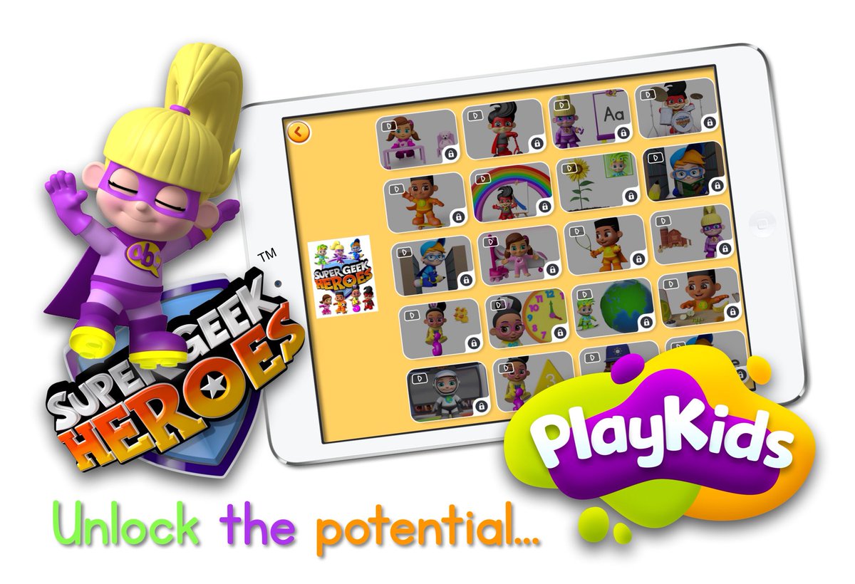 supergeekheroes's tweet photo. Unlock the potential on PlayKids with Super Geek Heroes having fun in turn with missions to learn. The “KidSafe” app is available to download from GooglePlay and the AppStore #learningisfun #preschool #kindergarten #supergeekheroes https://t.co/Z8CwUKhVfy